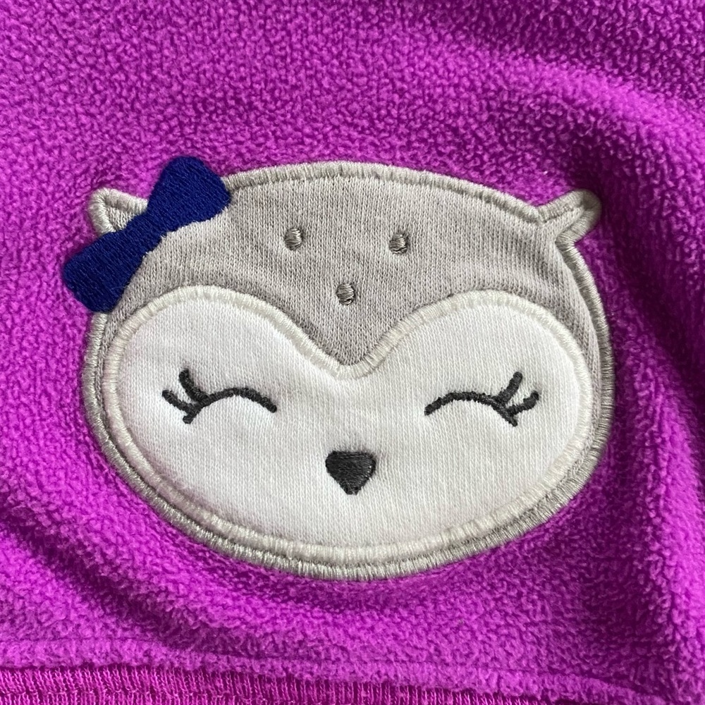 Purple Fleece Hoodie for Baby Girl. 3 mo - Picture 2 of 6